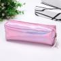 Gelory Hot Style Holographic Laser PU Leather Pencil Case Wholesale Custom Laser Pouch Bag For Girl