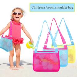 HR707 Hot Sale Children Beach Mesh Handheld Bag Fashion Gym Toiletries Swimming Storage Bag Toy Storage Travel Shoulder Bag