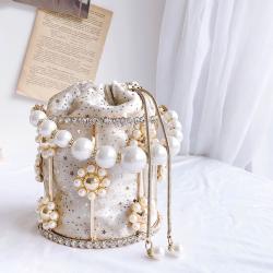 Women Fashion Handbags Designer Shoulder Bags Vintage Diagonal Small Pearl Bag
