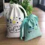 Drawstring Linen Pouch Bag, Linen Pouch Soap Bag