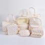 Keymay RTS Stock High Quality Large Capacity Girls Waterproof Nylon Pouch Cute Makeup Bag Digital Printing Cosmetic Bag