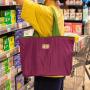 ZX056 Recycled Solid Color Foldable Shopping Bag Waterproof Grocery Washable Tote Bag Storage Picnic Camping Bag For Women