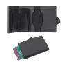 Wholesale Aluminium Rfid Blocking Pop-up Card Holder Leather Pop Up Card Holder Wallet