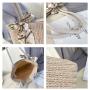 Large Capacity Rattan Tote Bag Fashion Straw Braided Handbags  Beach Bag for Women