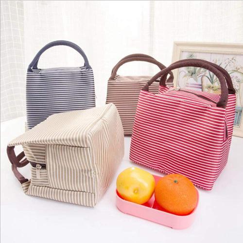 Gelory Foldable Lunch Tote Bag Reusable Lunch Holder Insulated Lunch Container Picnic Bag