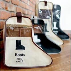 Custom LOGO Travel Shoes Bag Shoes Storage Box Portable Home Boot Storage Bag Visible Dust-Proof Boot Covers