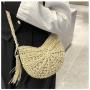 KBW207 2023 New Hollow Tassel Crossbody Straw Bag Summer Holiday Beach Bag Small Satchel Hand-woven Bag