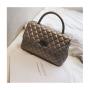 2023 new solid color high-grade women's bag Lingge lock chain small square Bag Fashion Pu Single Shoulder Messenger Bag