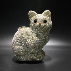 Factory Wholesale Price Rhinestone Bags Luxury Handbag Diamond Women Cat Handbags Purse Evening Crystal Bag