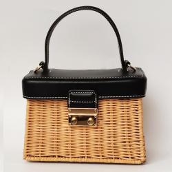 CCF660 Summer Small Square Rattan Hand Bags For Women Holiday Shopping Straw Basket Bag Single-Shoulder Handmade Bag