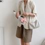 2023 Summer Korean Bags New Female Pure Simple Handbag Lady Small Shoulder Bags Fashion Nylon Candy Color Armpit Bag