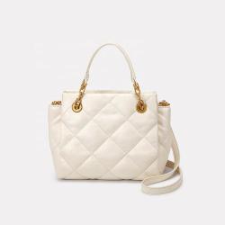 2024 Soft Pu Vegan Leather Quilted Bag Women's New Large Capacity Concave Convex Texture Crossbody Handbag