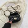 Textured small bag, new style, fashionable and foreign-style chain crossbody bag, spring and summer minority mini clutch bag