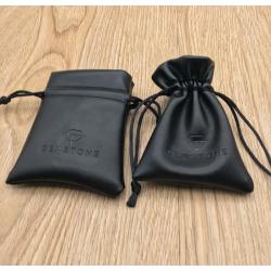 Small PU Leather Drawstring Bag