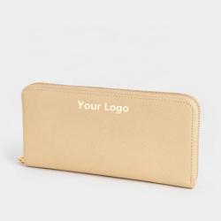 Wholesale Custom Logo Fashion Vegan Leather Long Wallet Women Colorful Zipper Rfid Wallet For Women Classic Long Ladies Purse