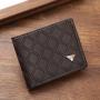 Men's Short Wallet New Fashion Casual Multi-Card Coin Purse Waterproof Open Closure Soft Thin Wallet for Youth