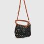 2024 Vendor Custom Logo Jacquard Fabric Leather Shoulder Bag For Women Luxury Purse