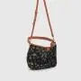 2024 Vendor Custom Logo Jacquard Fabric Leather Shoulder Bag For Women Luxury Purse