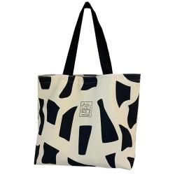 ZR708 Women Canvas Cloth Tote Shopping Bag Fashion Ladies Casual Shoulder Bags Cute Graffiti Simple Versatile Women's Bag
