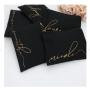 Custom Cosmetic Bag Best Friend Gift Bridesmaid Gift Makeup Brush Bag with custom gold zipper