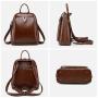 Backpacks women 2021 new fashion vintage back pack waxy cow leather women's school bag ladies backpacks