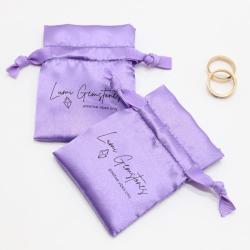 Wholesale Mini Satin Hairpin Jewelry Bag Jewelry Packaging Pouch Luxury Dust Silk Satin Drawstring Bag
