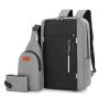 ZF245 Laptop Bag USB Charger Computer Cover Backpack Oxford Fabric Waterproof Zipper Print Logo Gift Backpack Business Schoolbag