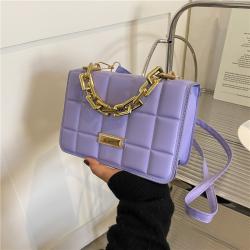 2022 Summer Popular Small Bag Korean Simple Checker Biscuit Bag Versatile Western Network Red One Shoulder Crossbody Bag