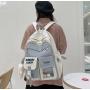 ZF357 New Schoolbag Female Junior High School Students Shoulder Bag Male Computer Backpack Nylon Breathable Waterproof Travel