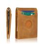 2024 Short Multi Card Hold Vintage Crazy Horse Leather Wallet Money Clip For Men Geldbeutel