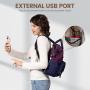 LOVEVOOK 2023 Fashion Business Backpack College School Nylon Bag Waterproof Travel Custom Laptop Backpack for Women With USB