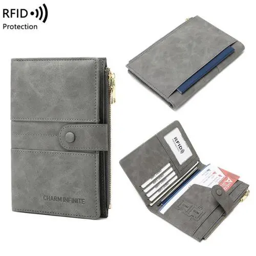 2024 Anti Theft Passport Holder Travel Wallet RFID Blocking PU leather Case Cover Multifunctional travel passport bag