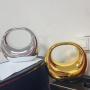 2024 new high-grade curved moon bag gold and silver ornaments home decorative handbag makeup acrylic bag