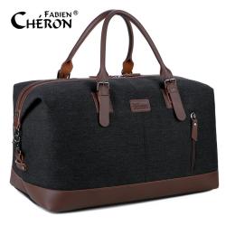Custom Logo Sport Duffel Travel Bag Foldable Fashion Vintage Canvas Overnight Weekend Large Shoulder Travelling Bags for Men
