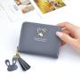 OEM141 Fashion Small Female Purse Short Purse Lady Letter Zipper Short Clutch Wallet Solid Vintage Matte Women Wallet