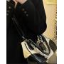 HR345 INS Dumplings Sweet Cool Lacquer Leather Underarm Bag Women's New Fashion Metal Chain Spicy Girl Versatile Shoulder Bag