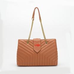 2024 Custom Logo Embroidery Vegan Leather Shoulder Underarm Bag For Women Luxury
