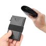 Factory Supply RFID Blocking Pop Up Wallet with Magnetic Removable Leather Card Holder Aluminum Metal Case