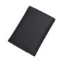 Women's short wallet premium vegetable tanned leather, fashion black crazy horse leather new wallet, trifold ladies wallet