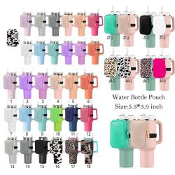 Custom Adjustable Handheld Wrist Storage Bag For Sport Gym Cup Accessories Neoprene Water Bottle Pouch For 40oz/30oz Tumbler