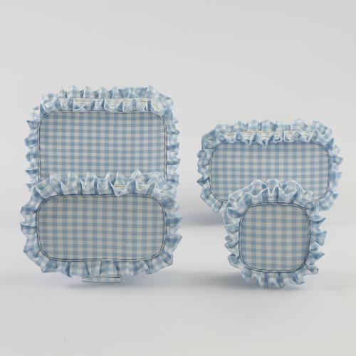 Keymay Various Colors Available Stock Toiletry Cosmetic Bags Ruffle Bag Cosmetic Bag