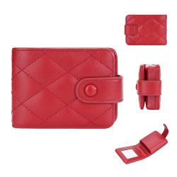 HR703 Women Lipstick Bag With Mirror Pink Pouch Laser Pu Leather Makeup Organizer Embroidered Purse Girl's Cosmetic Handbag