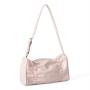 2024 Summer Sweet Style Shoulder Bag Light Pink Pleated Design PU Leather Handbag Spot Wholesale Handbags for Girls