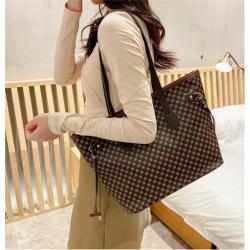 Factory Wholesale PU Leather Ladies Tote Bag High Quality Large Capacity Shoulder Handbags For Women
