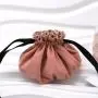 High Quality Drawstring Canvas Gift Packaging Pouch Custom Logo Printing Cotton Canvas Dust Cosmetic Makeup Bag