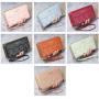 ZR867 Women's Wallet Long Handbag PU Double-layer Zipper Coins Wallet Purse Stylish Contrast Color Mobile Phone Bag Card Holder
