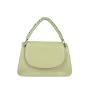 Summer leisure handbags for woman light green shoulder bag with woven handle elegant flap underarm bag