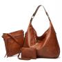 Soft pu leather large tote bag handbag crossbody popular women's handbags set ladies hand bags for women