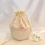 Eco-friendly Round Bottom Cotton Linen Candle Pouch Drawstring Gift Candle Wine Packaging Dust Recycle Muslin Cotton Bag