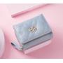 KBW702 Women Short Wallet Fashion Girl Buckle Cross Wallet Horizontal Square Card Holder Handbag Coin Purse Zero Wallet